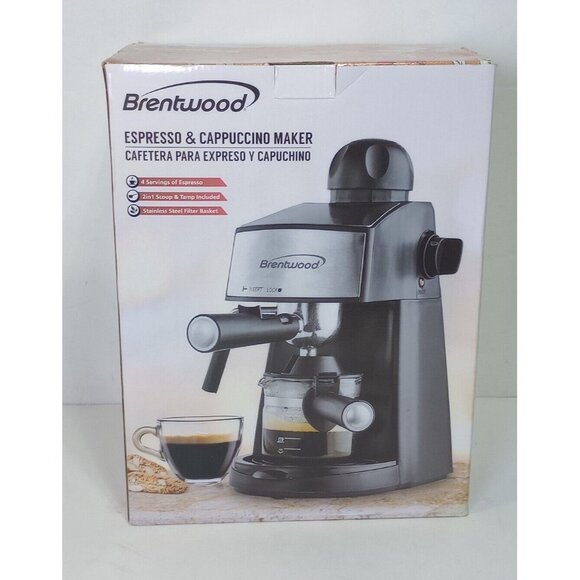 Machine à Expresso Brentwood GA-125 – Noire – Cappuccino – Occasion Fonctionnelle